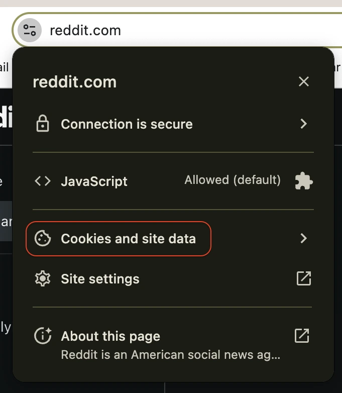 Delete site cookies instructions 2